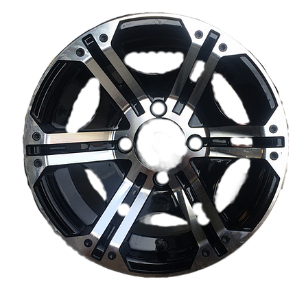 Machined Aluminum Mini Truck Wheel in Black [1 set of 4]  4x110
