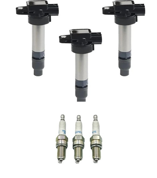 Suzuki Carry Mini Truck Ignition Coil Pack w/Spark Plugs Set DA52T DB52T DA62T DA63T DA63V DA65T