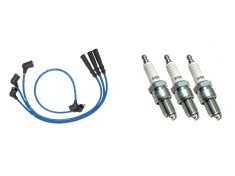 Daihatsu Hijet Mini Truck Ignition Wires/Spark Plugs Set S100P S110P S110V S110W -Carbureted