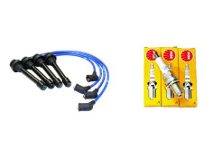 Mitsubishi Minicab Ignition Wires/Spark Plugs Set NGK -U41T U42T U42V- Carbureted 