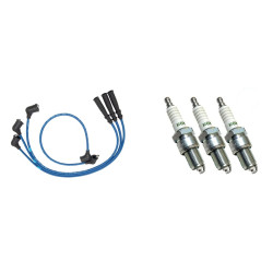 Daihatsu Hijet Mini Truck Ignition Wires/Spark Plugs Set S100P S110P S110V S110W -Carbureted