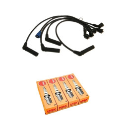 Subaru Sambar Mini Truck Spark Plugs/Wires Set KS3 KS4 KV3 KV4-Carbureted